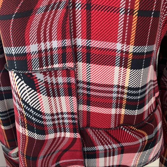 Tristan & Iseut plaid reverse seam long sleeve top - Picture 7 of 11